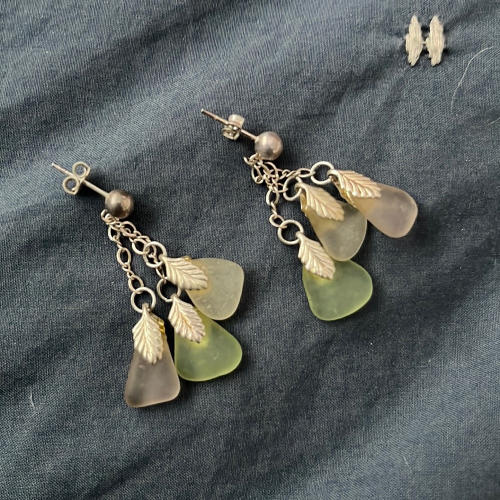 Sea glass earrings